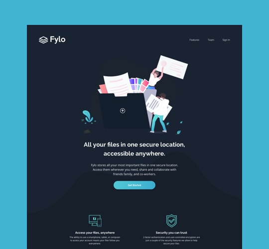 Screenshot of the Fylo project